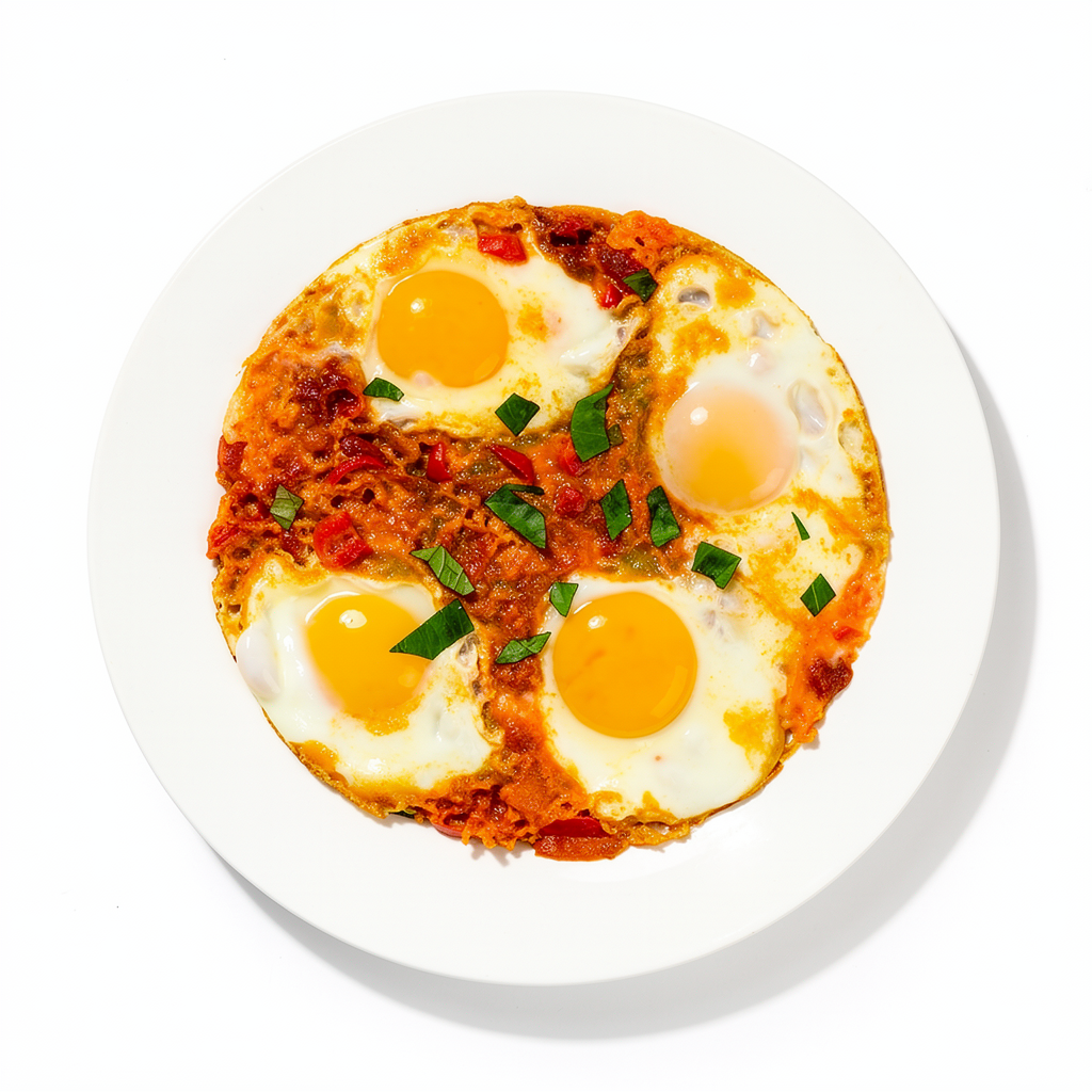 Šakšuka su kiaušiniais ir pomidorų padažu