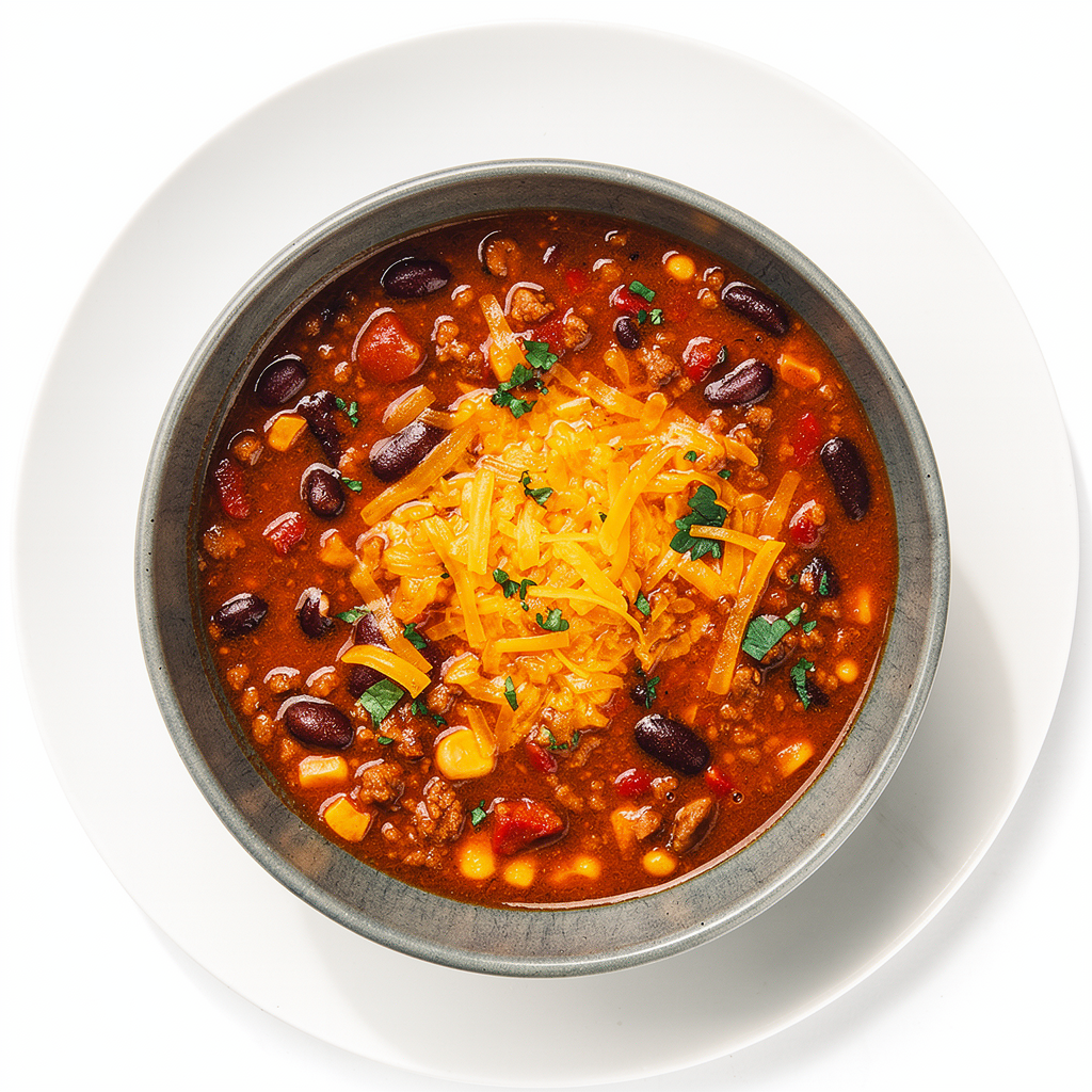 Klasikinė čili sriuba su mėsa ir pupelėmis